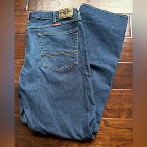 Wrangler Men's Five Star Premium Flex Relaxed Bootcut Jeans 38x32 Dark Wash